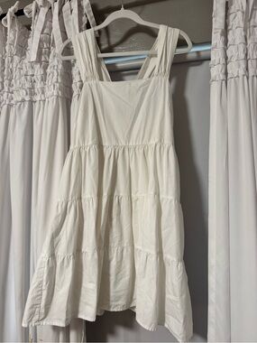 Banana Republic Women's Square-Neck Tiered Sundress - White